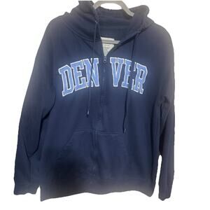 New York Popular Men’s L Denver Full Zip Sweatshirt Navy Blue